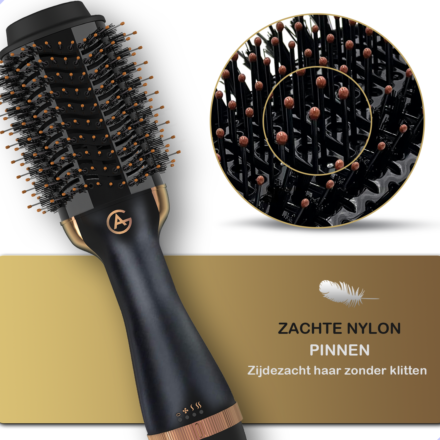 AG Premium Fohnborstel. Gold. 1000w.