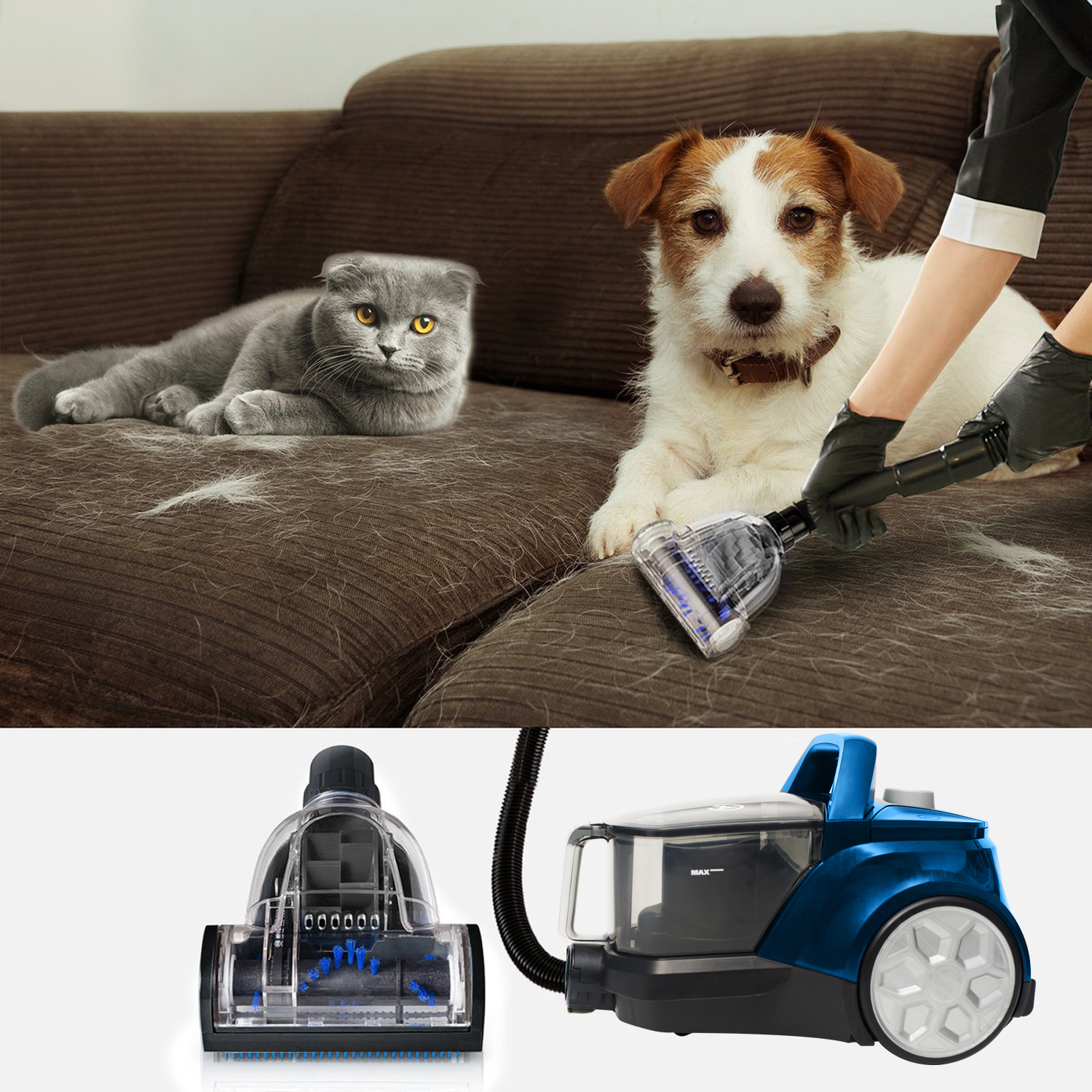 AG Stofzuiger Zonder Zak - Extra Sterke Zuigkacht: 900W