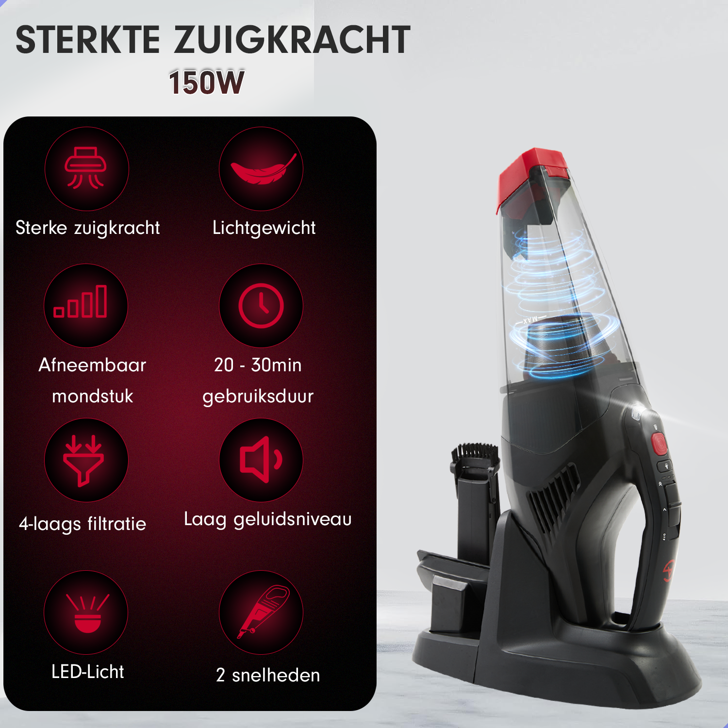 AG Handstofzuiger - Red