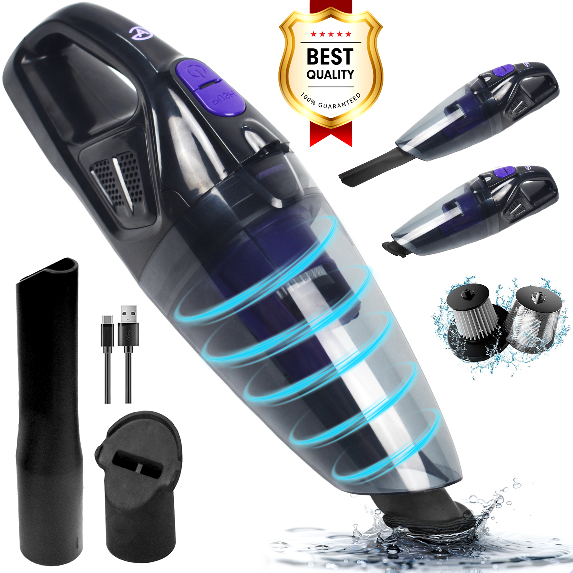 AG Nat & Droog Handstofzuiger - Deep Purple