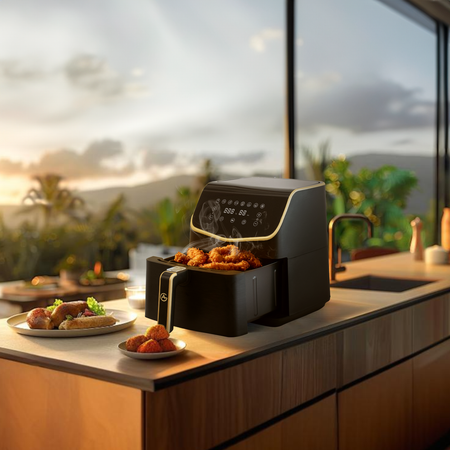 AG Airfryer XXL - Black - Tot 8 Personen - Met Uitneembare Bak