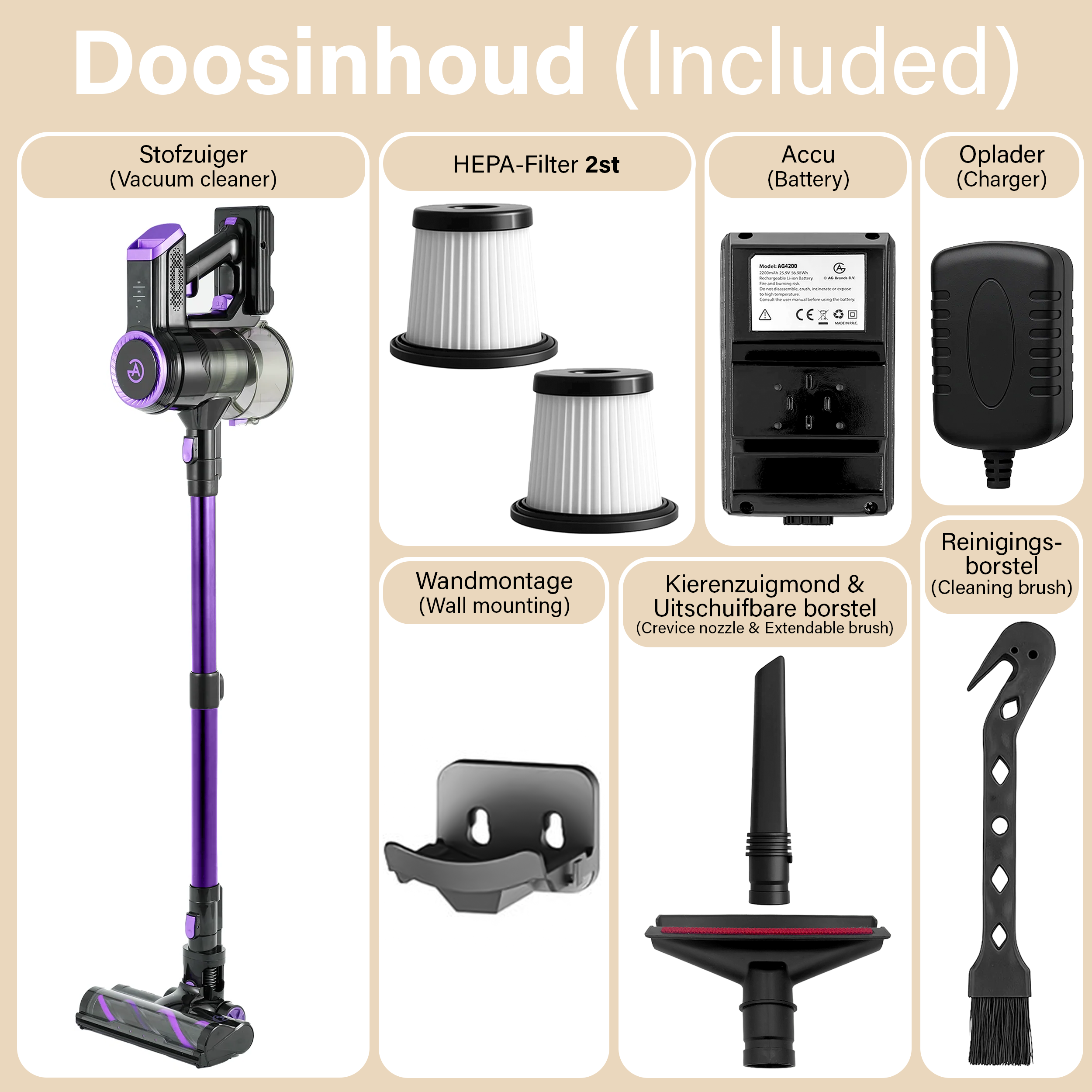 AG Steelstofzuiger. Deep Purple.