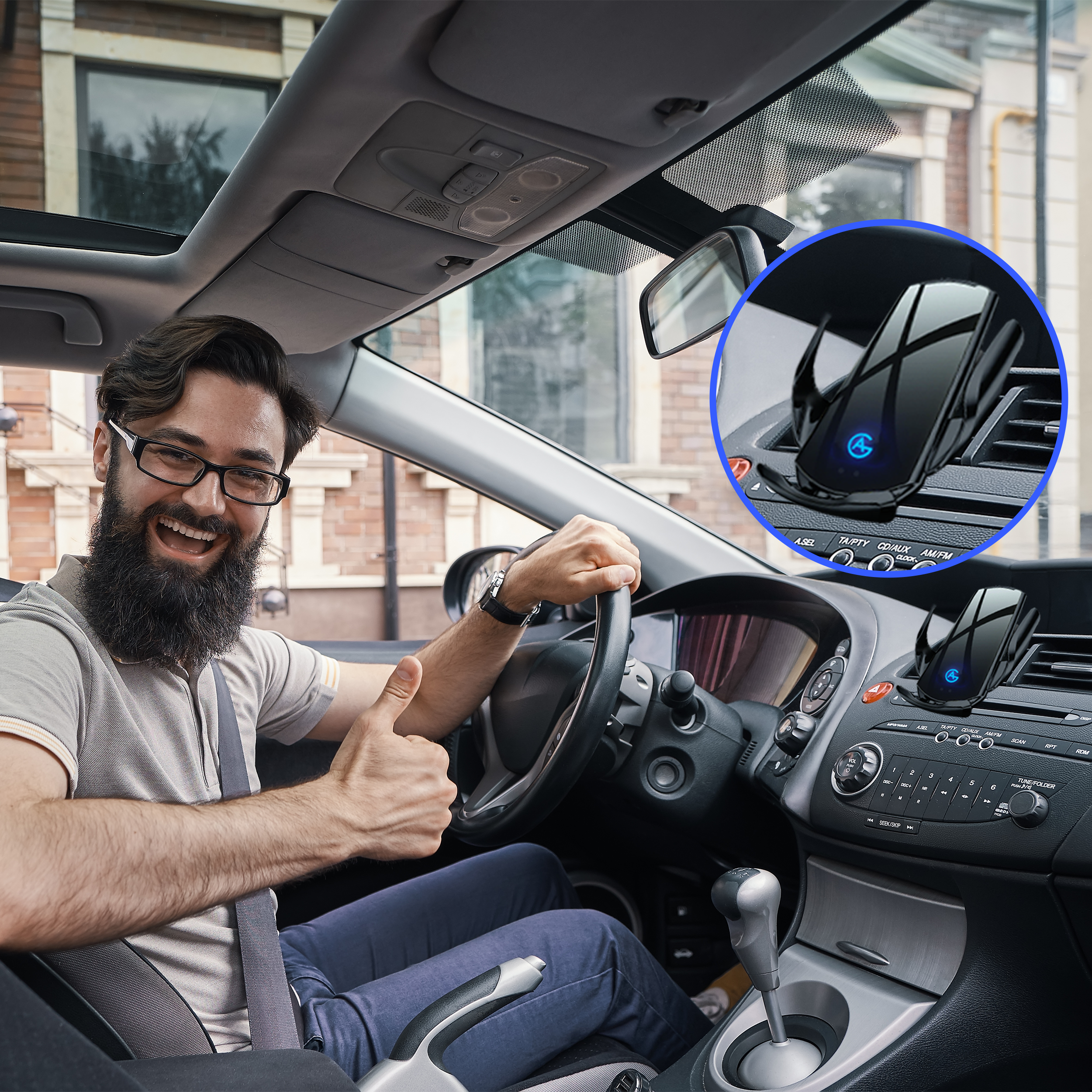 AG Luxe Telefoonhouder Auto - Draadloos Opladen