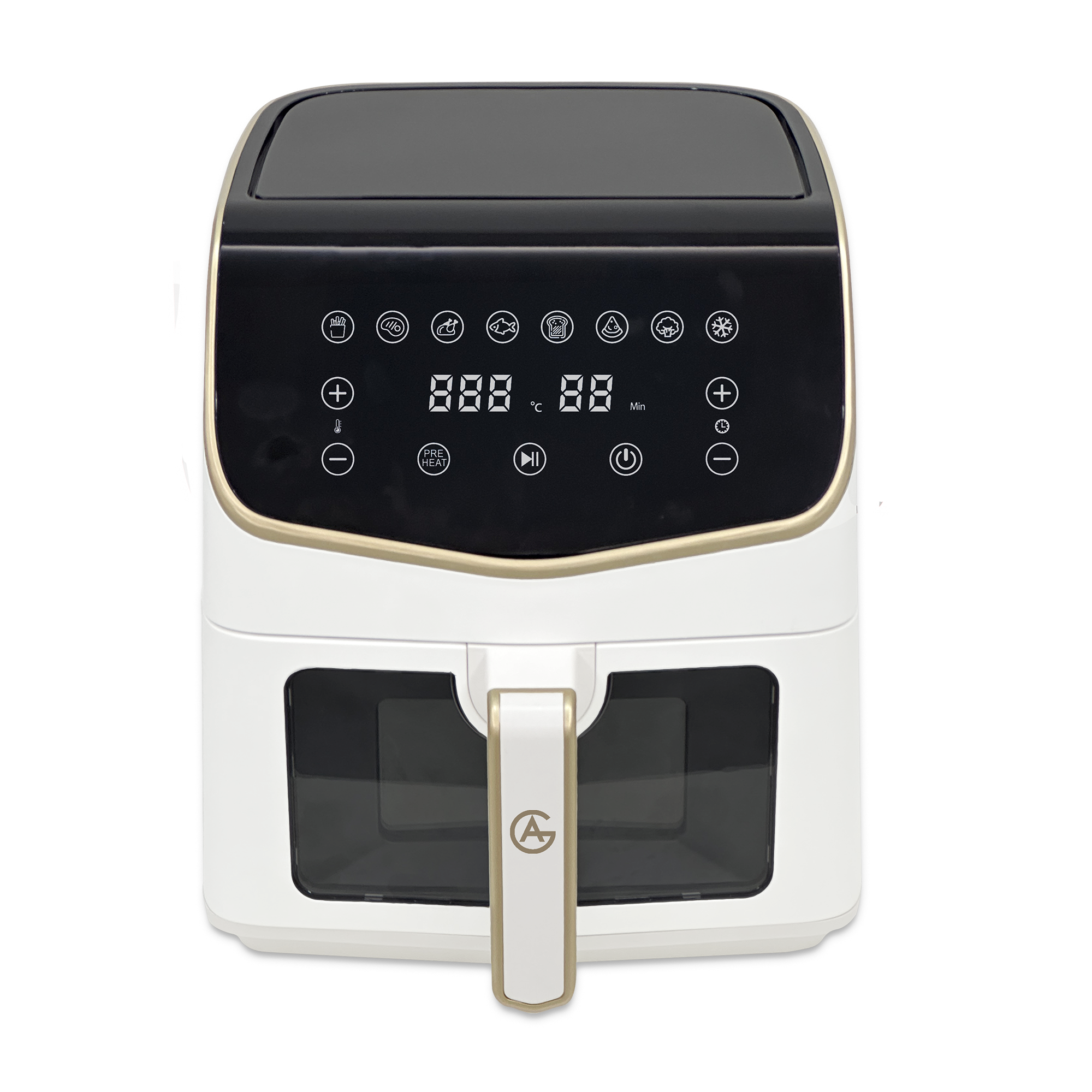 AG Airfryer XXL - White- Tot 8 personen - Met Kijkvenster